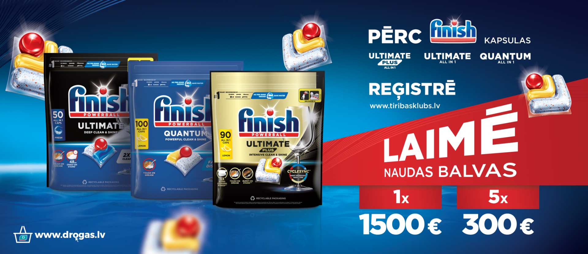 Pērc Finish kapsulas un laimē!