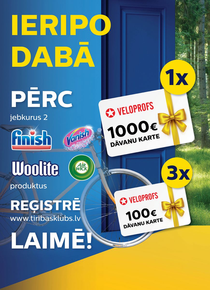 Pērc un laimē dāvanu karti no Veloprofs veikala