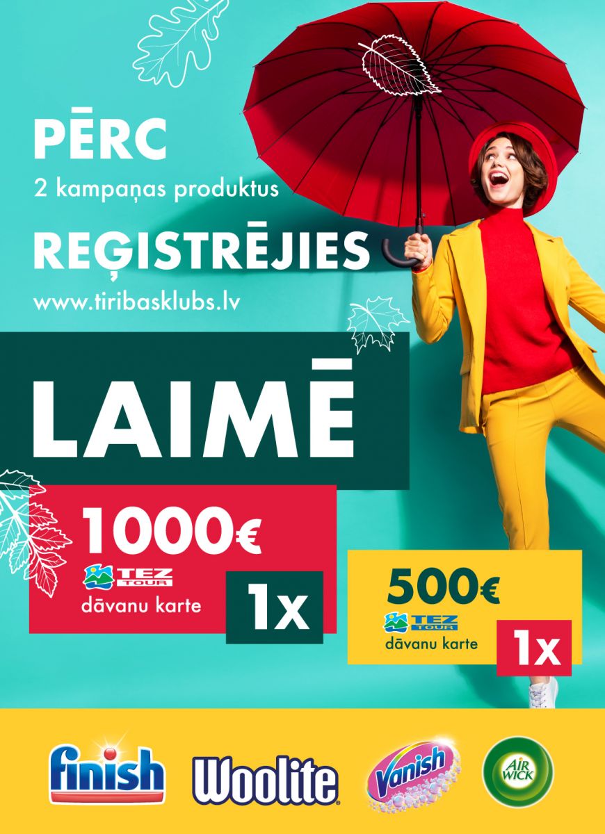 Pērc 2 produktus un laimē!