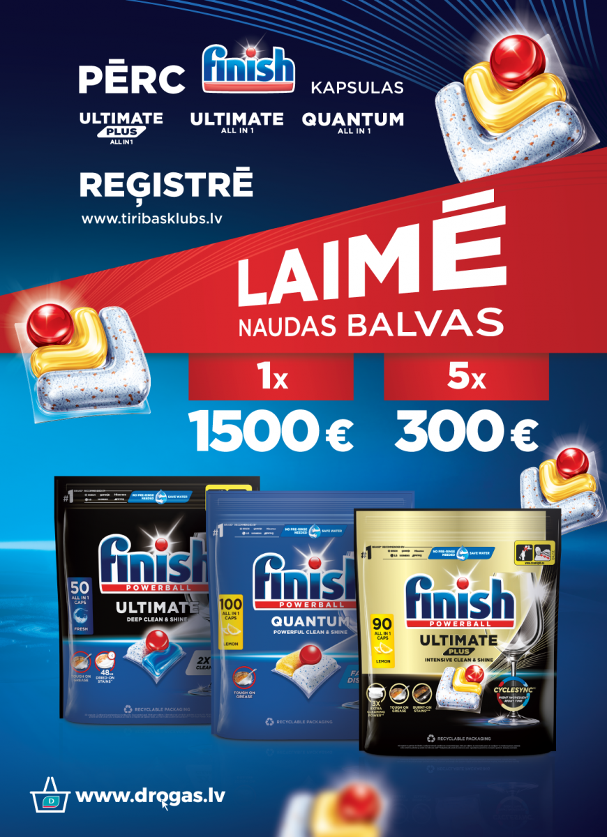 Pērc Finish kapsulas un laimē!